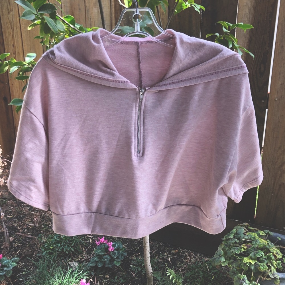 Blue Blush cropped hoodie Light Pink Size Small Excellent Condition!